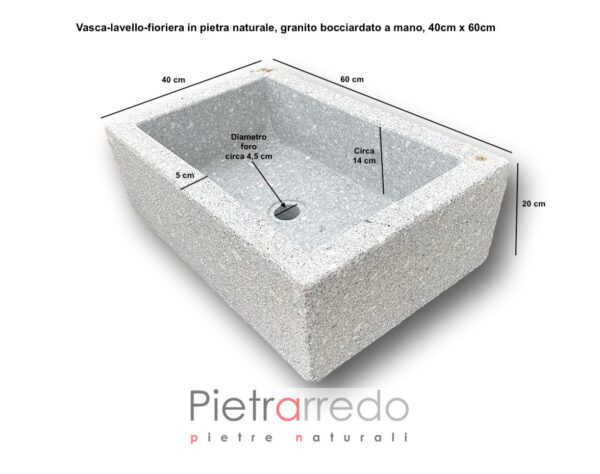 granite planter sink stone price offer pietrarredo tub for outdoor gardens