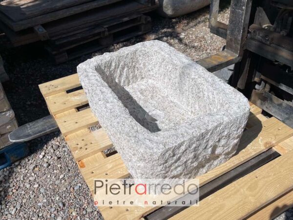 hand-chiselled granite stone sink price pietrarredo italy milan