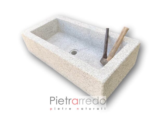 vasca in granito bocciardato a mano 40 x 80cm pietrarredo costo