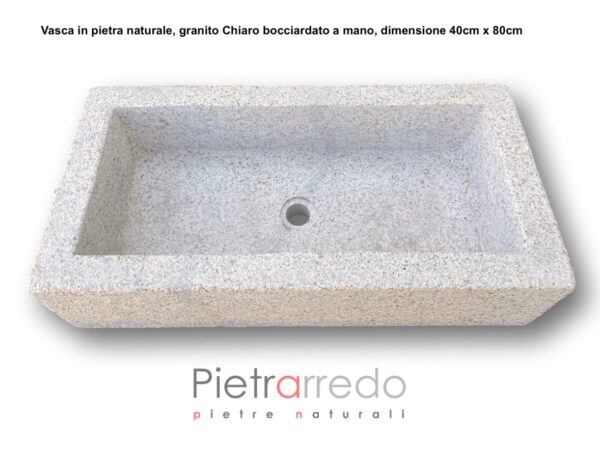 white granite sink prezzo costo pietrarredo 40 80 cm