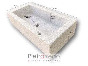 white granite sink price pietrarredo 40 80 cm prezzo italia parabiago