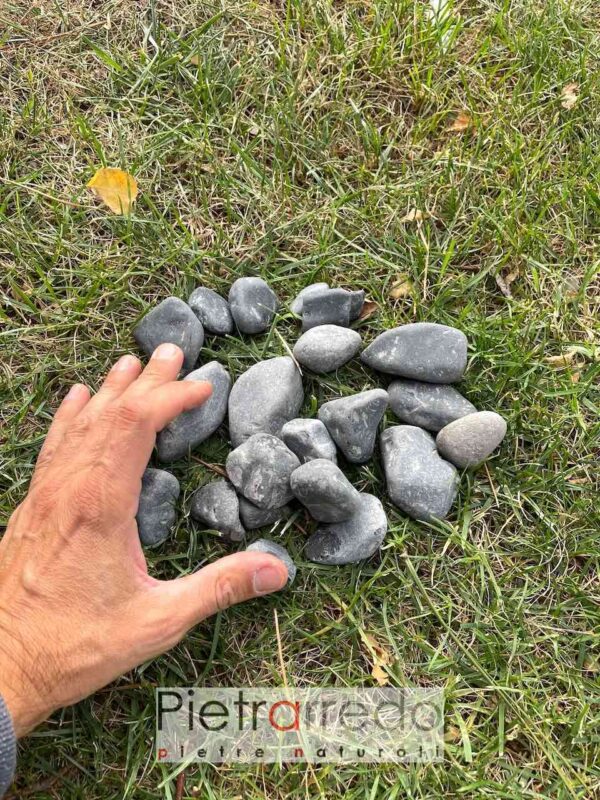 ciottolo per arredo giardino colore nero ebano grigio stone garden offerte pietrarredo Italy