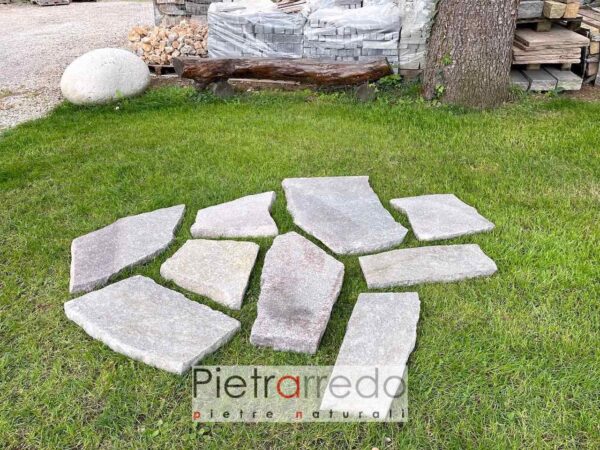 lastre giganti in porfido per camminamenti giardino mosaico misto costo pietrarredo