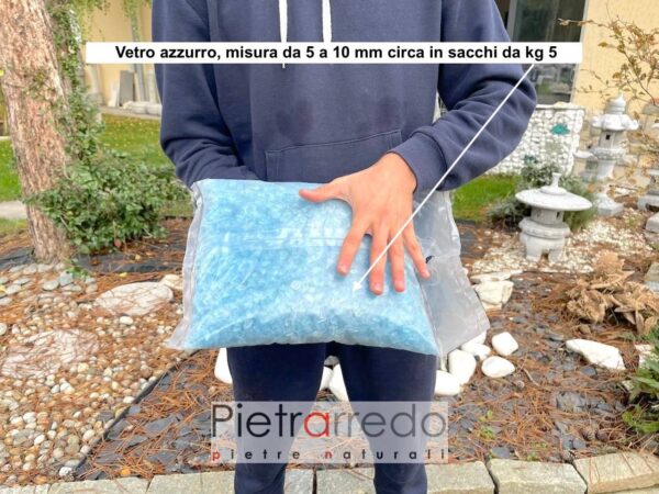 vetro decorativo per arredo giardini laghetto acqua decà stone garden pietrarredo costo azzurro