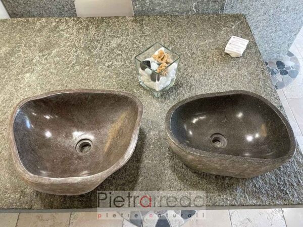 Offre vasque à poser pour meuble de salle de bain en pierre rustique prix Pietrarredo
