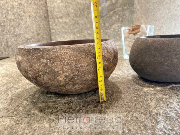 Sinks with small river pebbles 25 cm diameter stone price pietrarredo stone price
