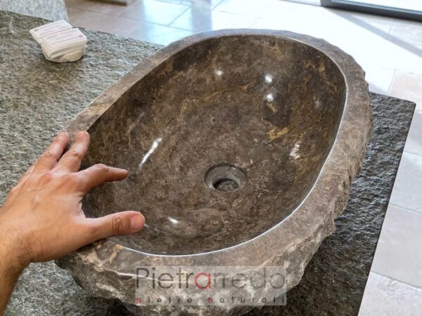 lavabo en pierre 35x55cm prix de comptoir pietrarredo Italy stone