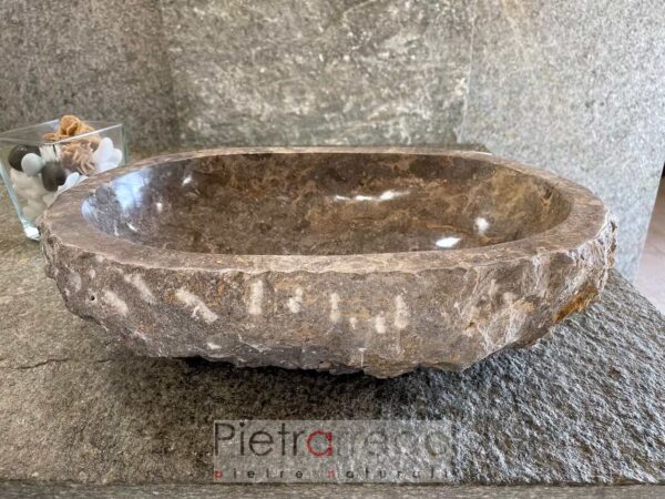 lavello lavabo per bagno in sasso 35x55cm pietrarredo prezzo costo stone