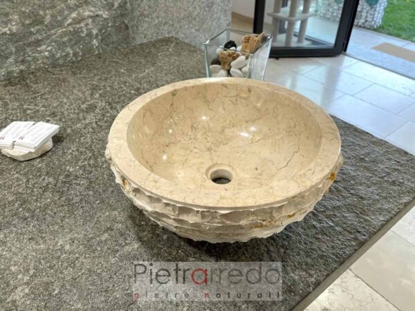rundes ovales waschbecken creme beige farbe elegant pietrarredo kosten für badezimmermöbel aus italienischem marmor