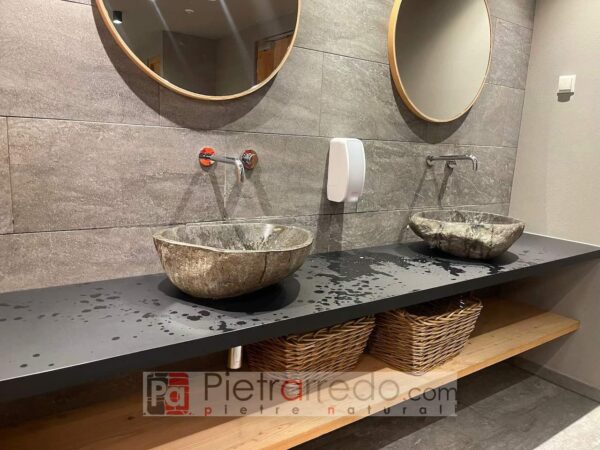 sink bathroom sink in carved stone natural stone 50 cm discount price pietrarredo