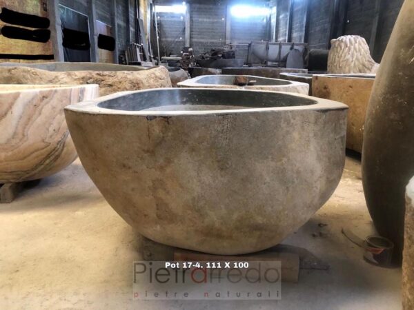 vaso fioriera grande vasca pot garden stone river pietrarredo price