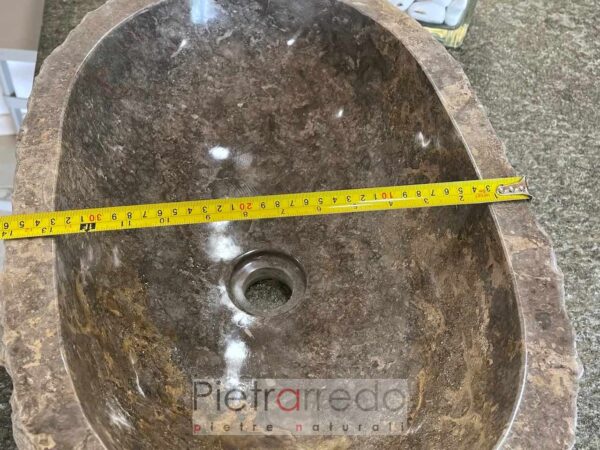 waschbecken aus stein 35x55cm pietrarredo arbeitsplatte preis Italy stone