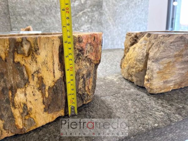 Pietrarredo éviers en bois pétrifié prix des forêts fossiles remise pour meubles de salle de bain