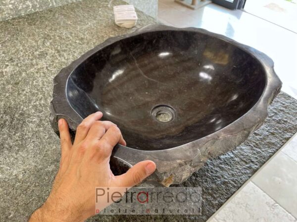 lavabo lavabo en pierre pierre couleur noire rustique élégant style italien pietrarredo price
