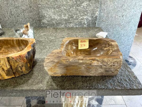 lavandini in legno pietrificato pietrarredo prezzo da foreste fossili indonesia