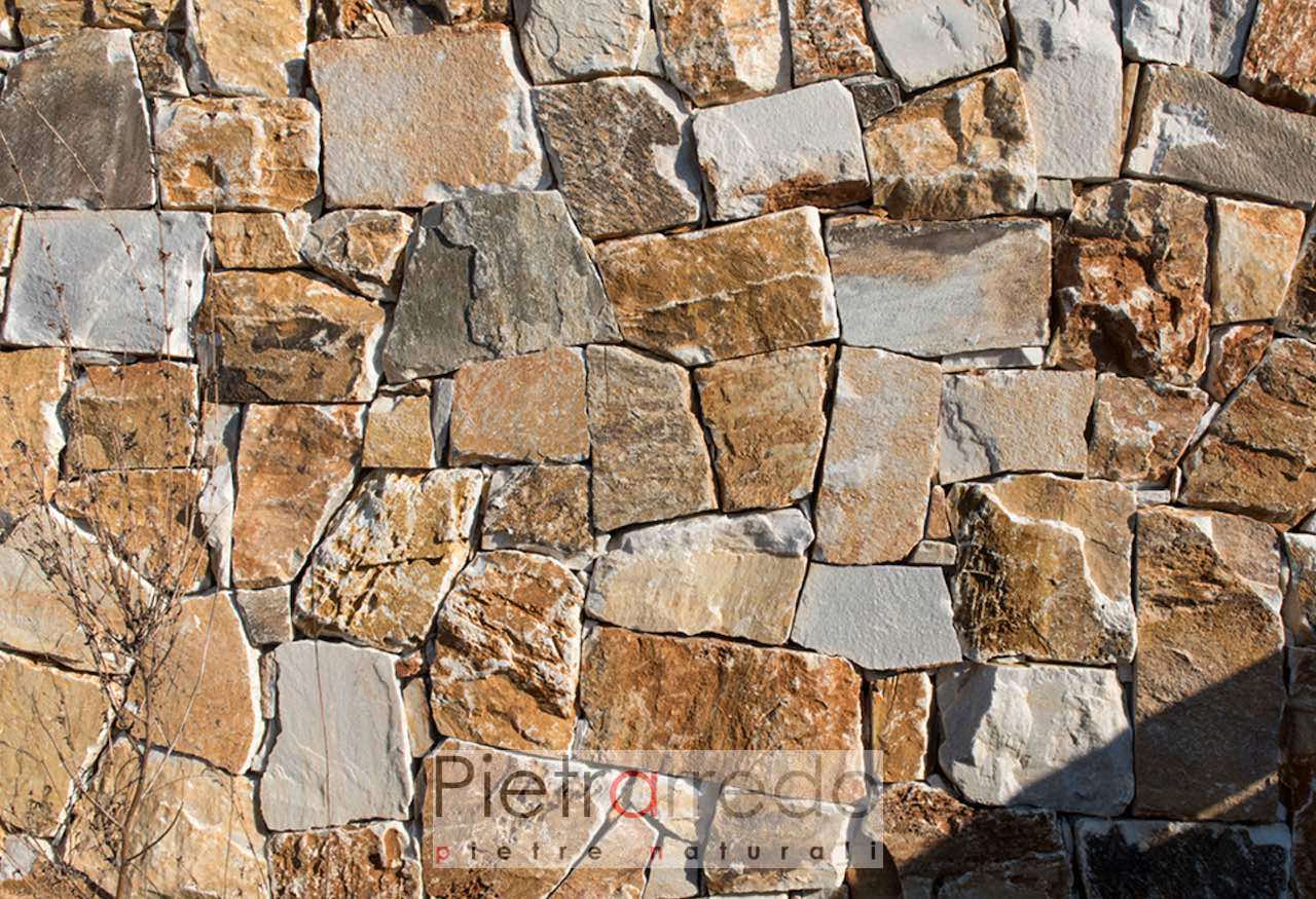 Offer Natural Stone Covering For Wall Facade Costs PietraRedo Parabiago Alto Adige model on sale