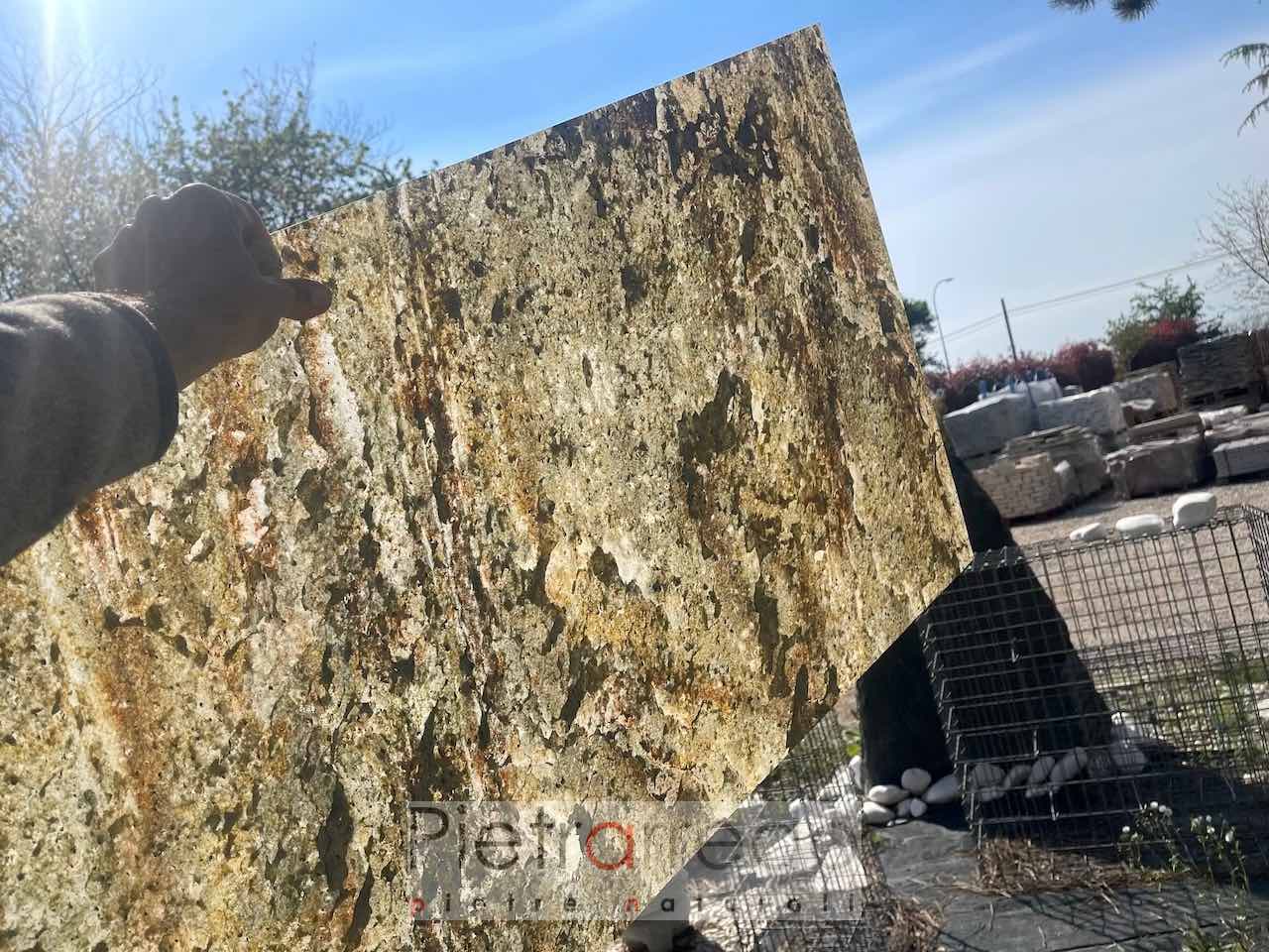 transparent transluzente Natursteinplatte jeera grün pietrarredo 122x61cm Angebotspreis