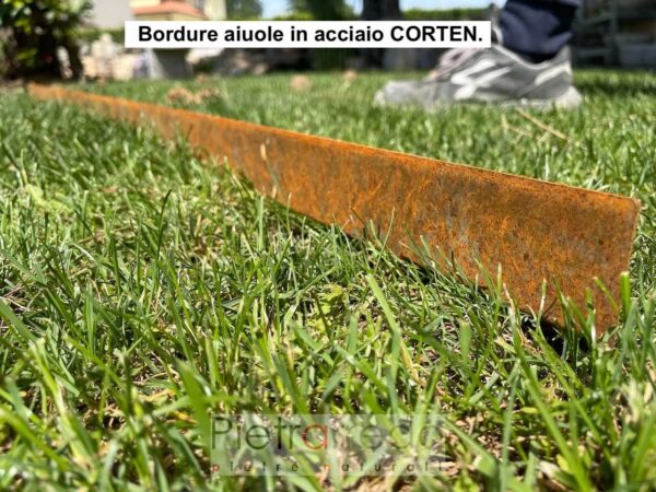 Bordure aiuole in acciaio corten ruggine offerta pietrarredo costo prezzo