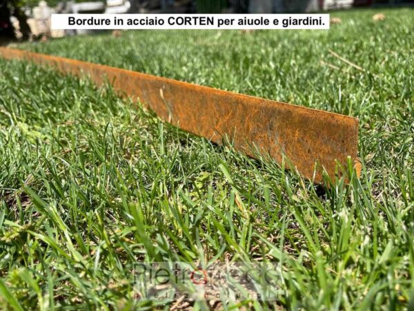 Bordure aiuole in acciaio corten ruggine offerta pietrarredo costo prezzo stone garden