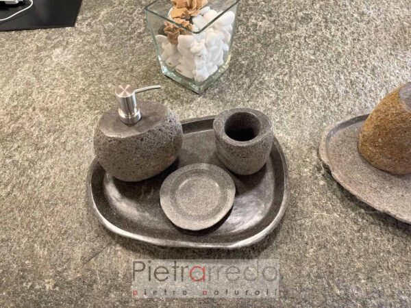 Pietrarredo bathroom kit in elegant stone stone price Milan costs
