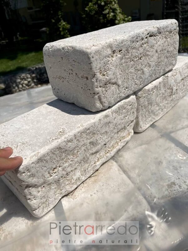 blocchetti blocchi in pietra naturale aiuole stone garden travertino marmo prezzo pietrarredo 30x15x12 cm
