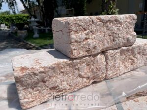 blocchi mattoni in marmo rosso verona per giardini e aiuole prezzo pietrarredo 30x12x15 cm costo onsale