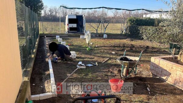 bordure mattoncini in sasso pietra marmo per aiuole prezzo cordolo pietrarredo milano costi stone garden