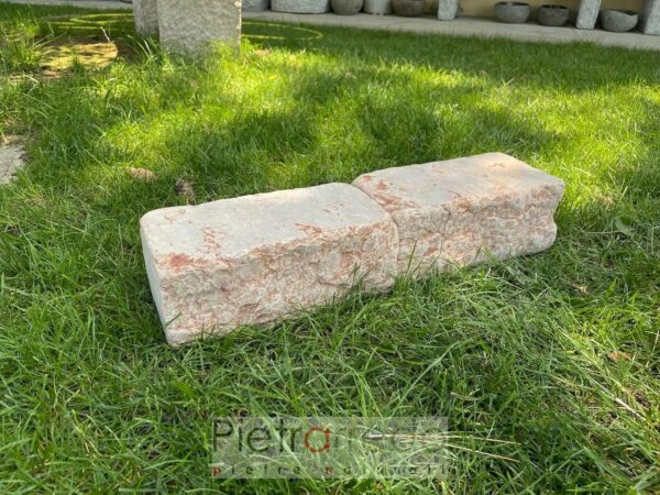 brick blocks in Verona red marble for gardens and flowerbeds price pietrarredo 30x12x15 cm cost