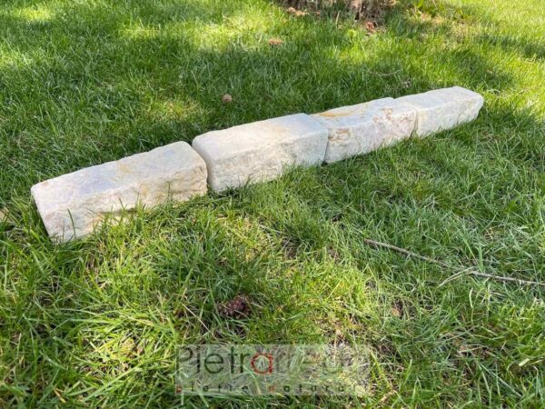 royal yellow marble blocks for borders flowerbeds price cost pietrarredo Milano Italy stone garden on sale