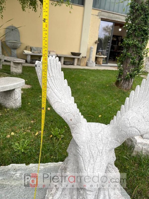 Aquila reale in pietra granito per arredo giardino pietrarredo prezzo scultura fatta a mano costo