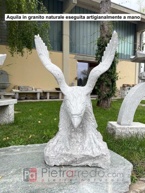Offer handmade natural stone granite sculptures golden eagle beautiful pietrarredo milan italy stone