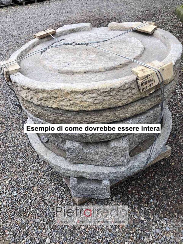 base frantonio macina granoturco grano vasca antica pietra recupero pietrarredo milano costi milano