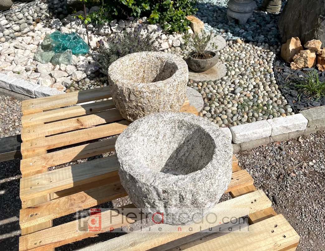 fiorriera tonda rotonda in granito prezzo pietrarredo 30 cm