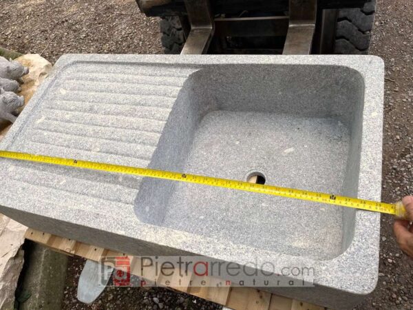 granite stone sink with drainer price offer pietrarredo italy handmade artisan