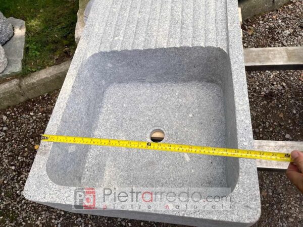 granite stone sink with drainer price offer pietrarredo italy handmade artisan on sale