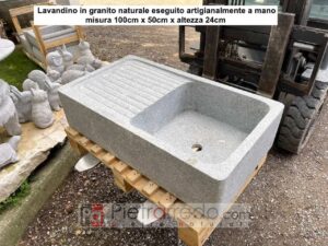 lavandino in pietra granito con scolapiatti offerta prezzi pietrarredo