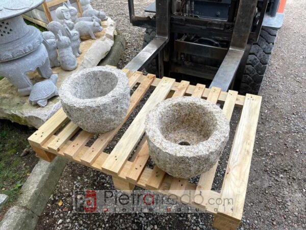 offer pierarredo italia granite planter 30 cm diameter discount price for garden furniture on sale