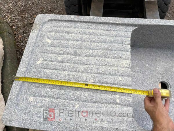 offer rustic granite kitchen sink with drainer cost price pietrarredo italy