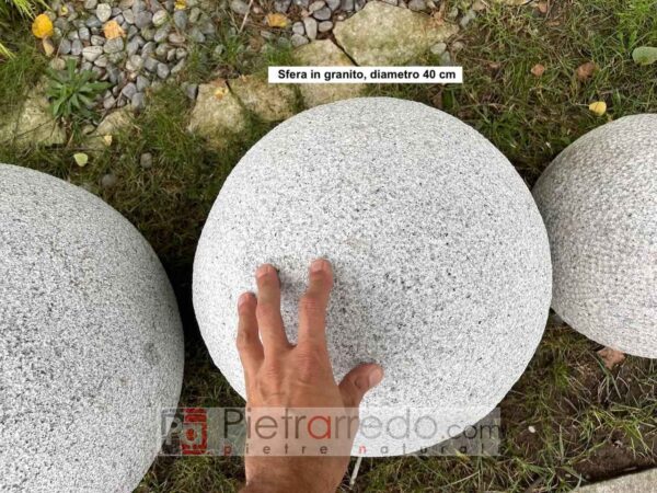 sfera in granito fatta a mano per giardini stone garden prezzi pietrarredo