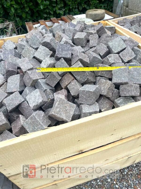 cubetti per selciati pavimenti esterni porfido 6-8 cm prezzo offerta costo pietrarredo