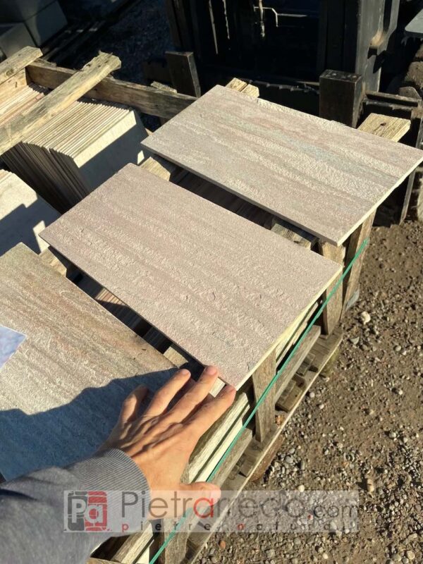 Offer price lot brazilian quartzite stone pink tiles sawn sides pietrarredo italy