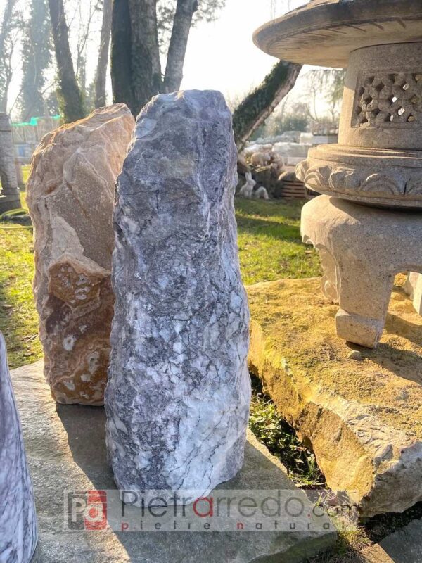 monolith and stone tip Carrara Veranto type marble for garden furniture stone garden pietrarredo cost everest