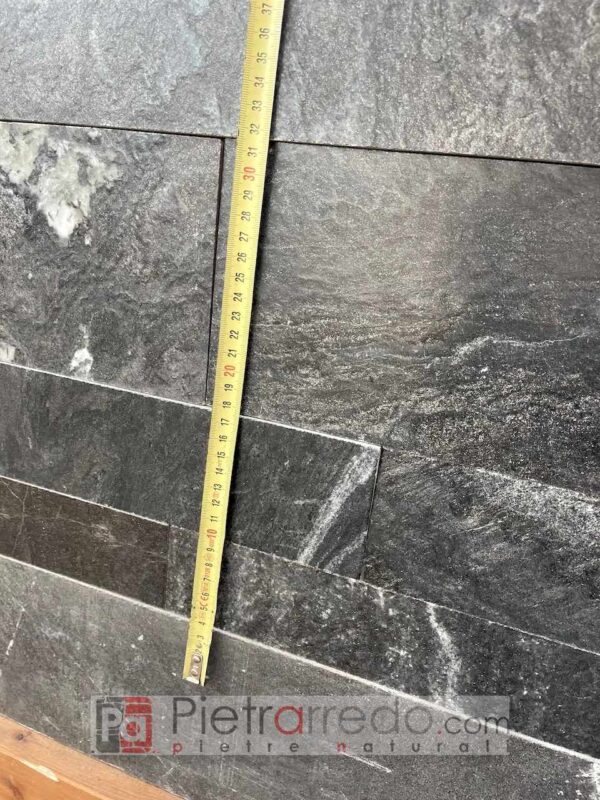 offer single strips in black quartzite natural stone for walls and facades pietrarredo price