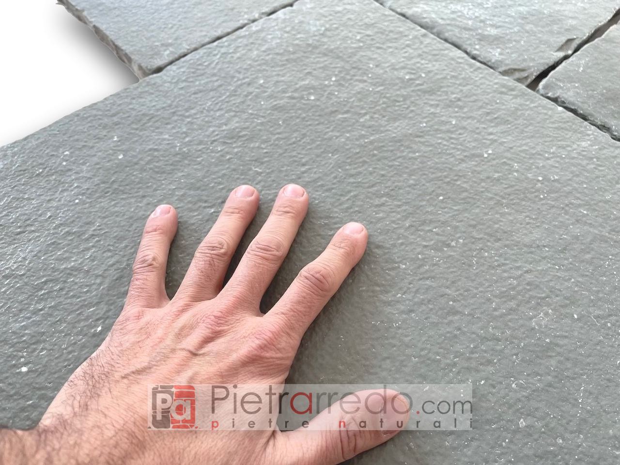 offerta pavimento Kota Blue anticato pietra indiana lime stone pietrarredo costo Milano stone