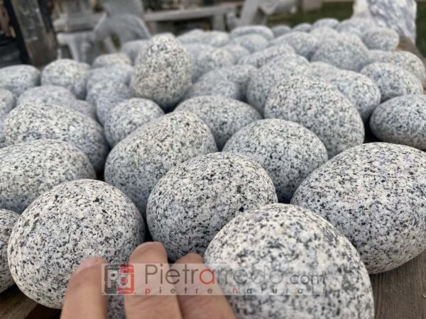 offerta sassi in granito sferici belli tondi nero bianco sale pepe granito puntinato prezzo pietrarredo stone garden