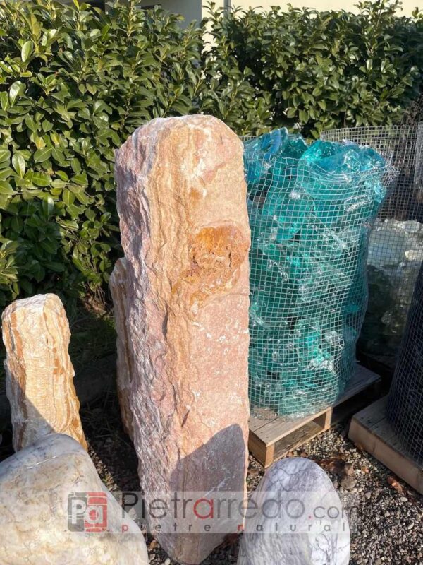 tips and monoliths for garden furniture natural stone stone garden sherri red veined pietrarredo price cost prezzo