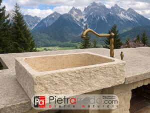 lavandino 50x70cm in marmo tipo travertino misura 50x70cm a spacco naturale bello elegante lavello prezzo pietrarredo milano offerte