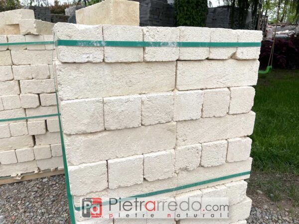 blocchetto tufo pugliese chiaro bianco per arredo giardino bordure aiuole muretti prezzi offerte costo pietrarredo milano Parabiago onsale