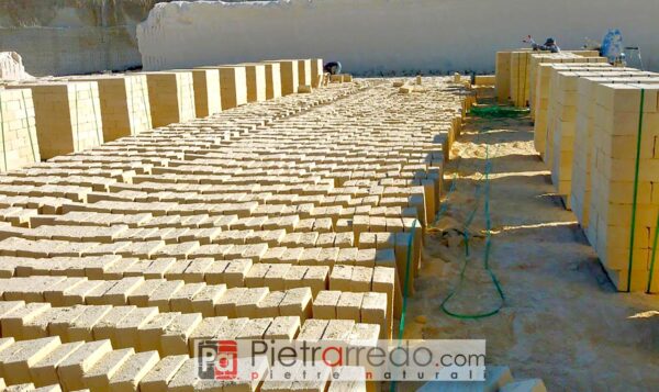 blocchetto tufo pugliese chiaro bianco per arredo giardino bordure aiuole muretti prezzi offerte costo pietrarredo milano Parabiago sconto