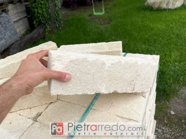 light white Apulian tuff block for garden furniture, borders, flower beds, walls prices offers cost of pietrarredo milan Parabiago